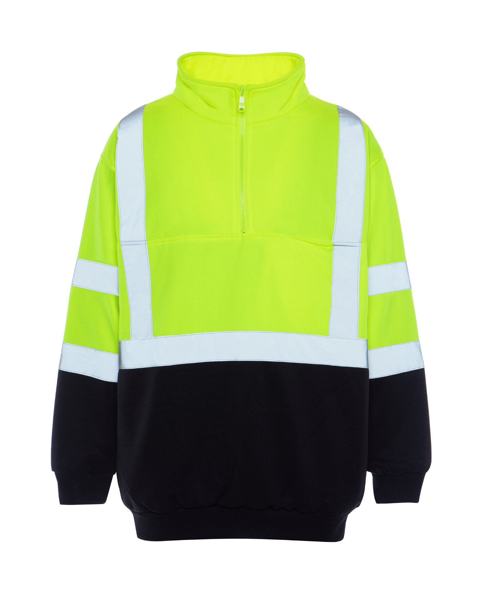 ANSI Class 3 High Visibility teflon fabric protector 1/4 zip softshell pullover by Utility Pro