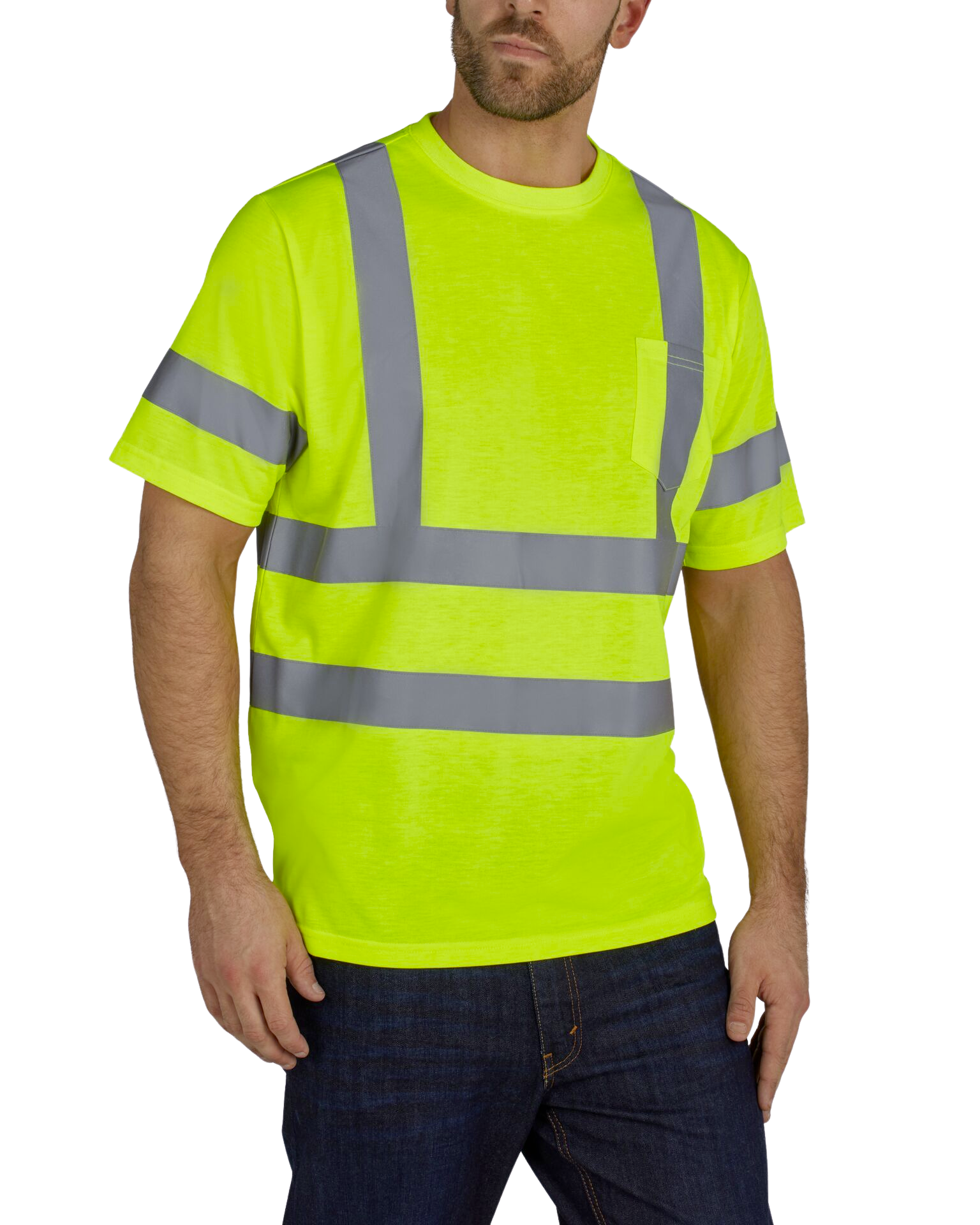 ANSI CLASS 3 High Visibility t-shirt lightweight performance repels water by Utility Pro