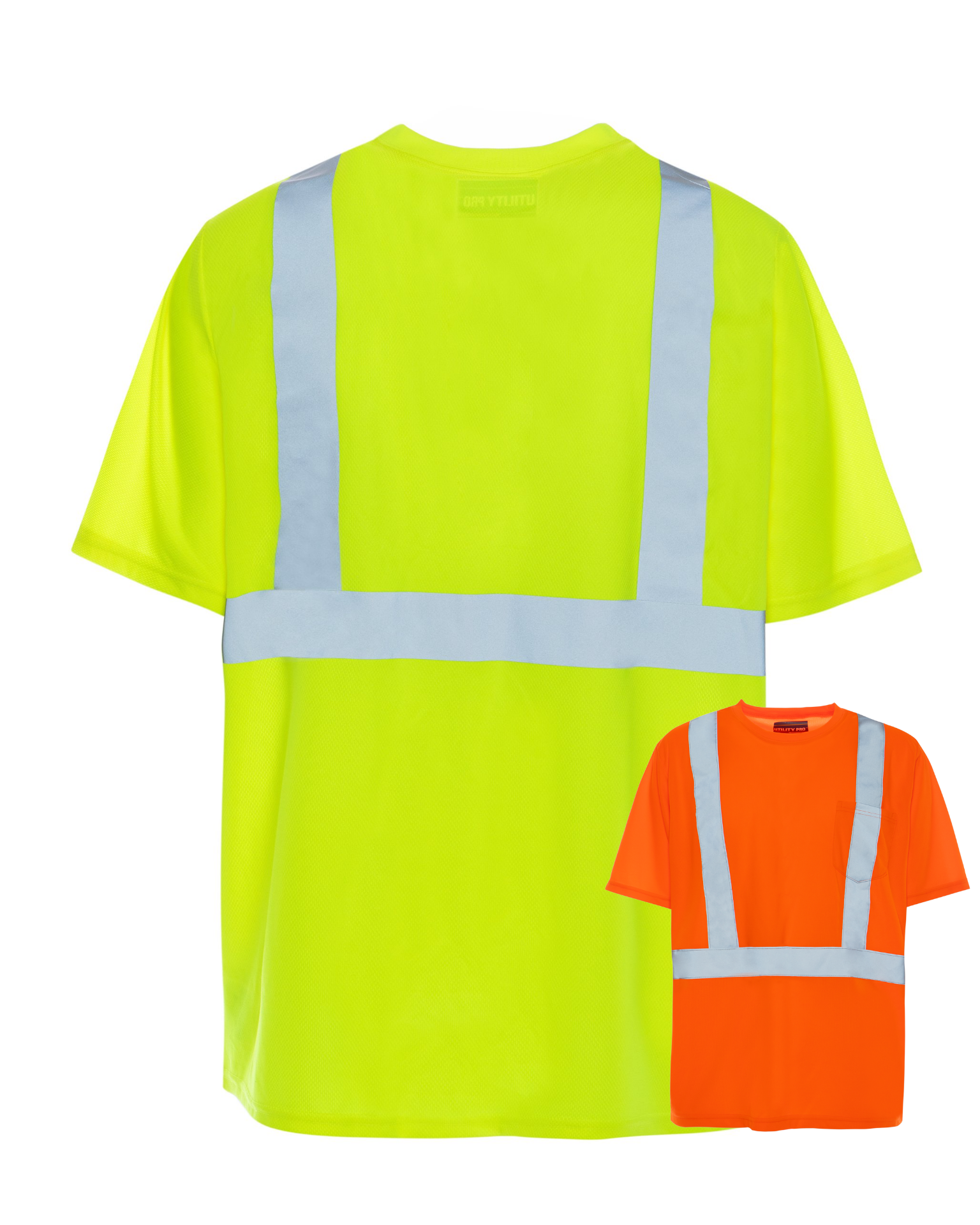 ANSI Class 2 High Visibility breathable fabric liquid and stain repellent short sleeve t-shirt by Utility Pro