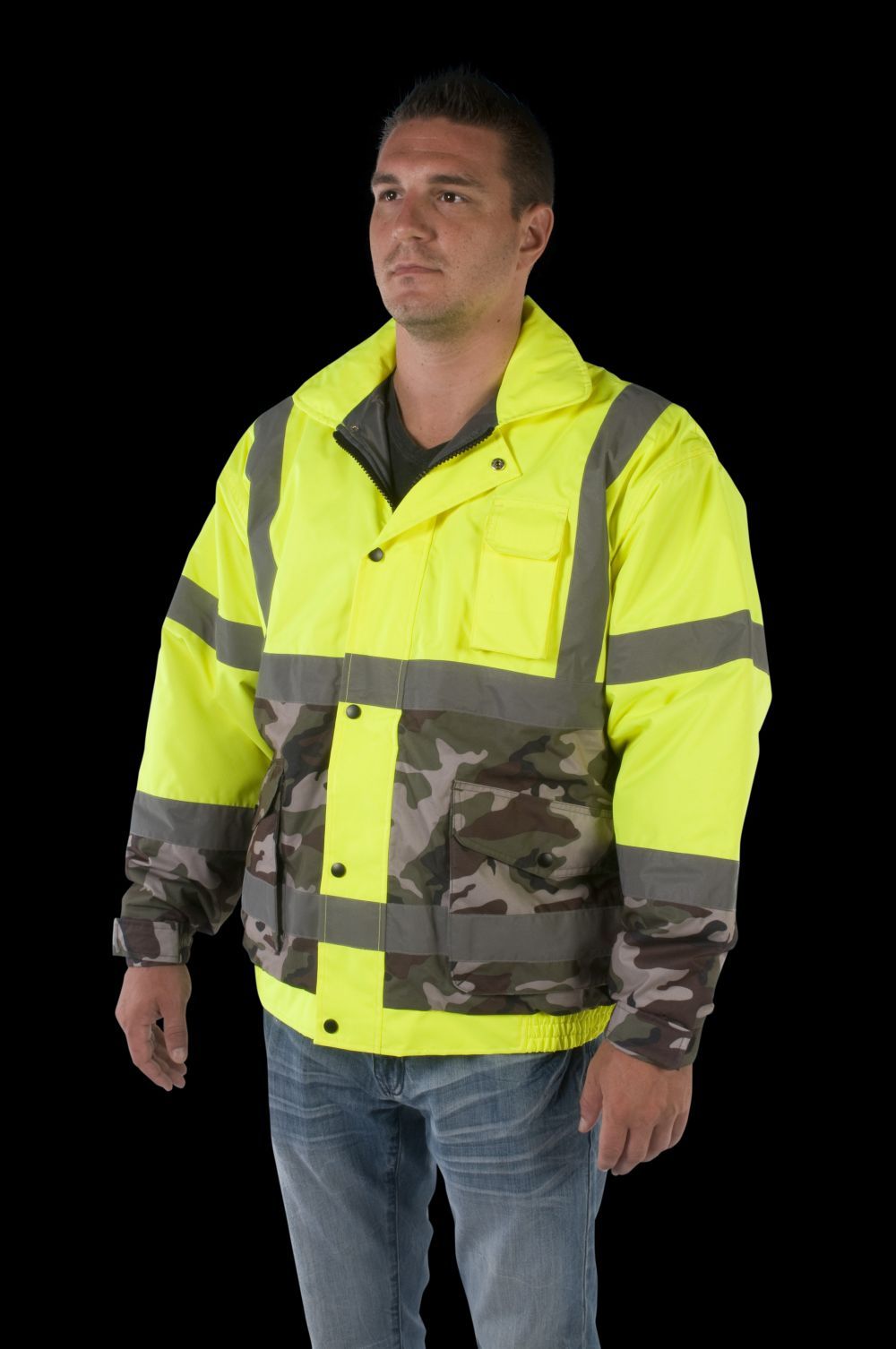 UHV561 High Visibility Bomber with Camo Bottom - SPECIAL EDITION - Utility Pro Wear