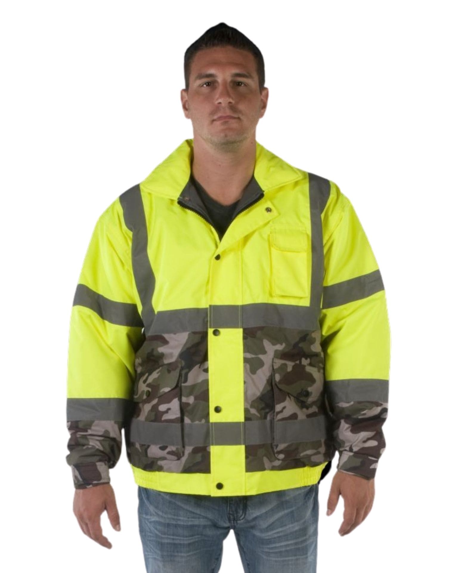 UHV561 High Visibility Bomber with Camo Bottom - SPECIAL EDITION - Utility Pro Wear