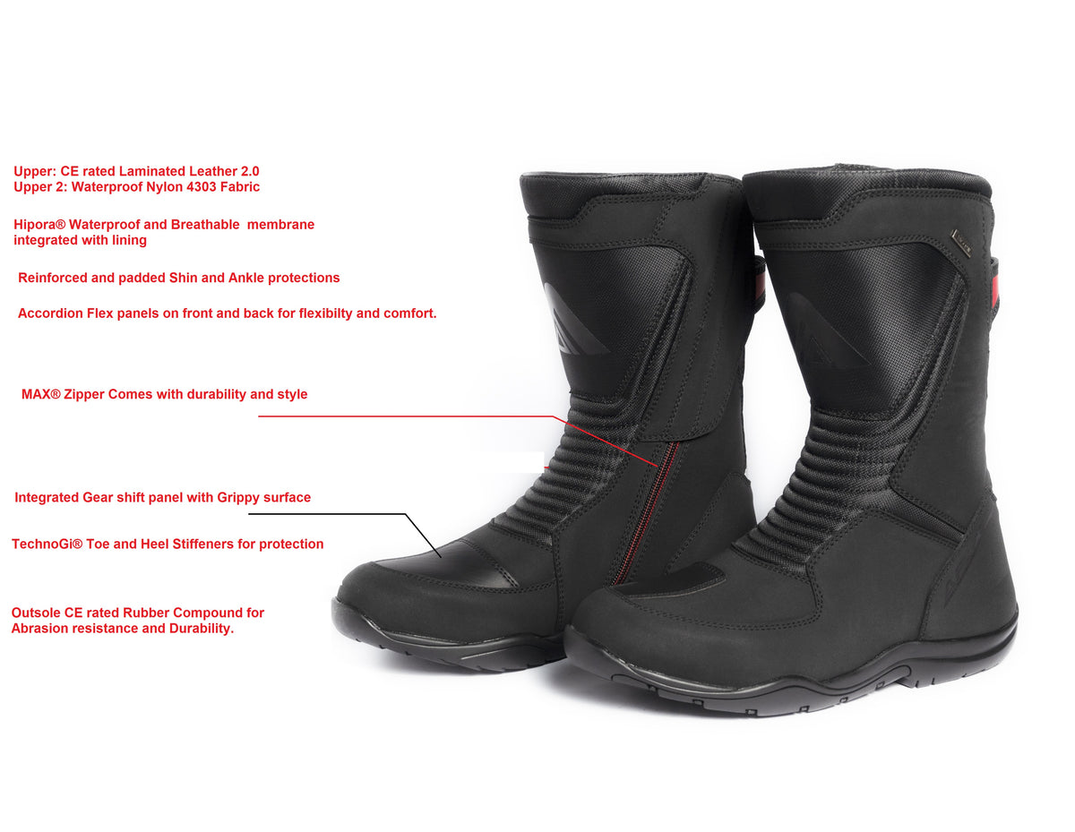 Swift - men’s touring motorcycle boot - Black