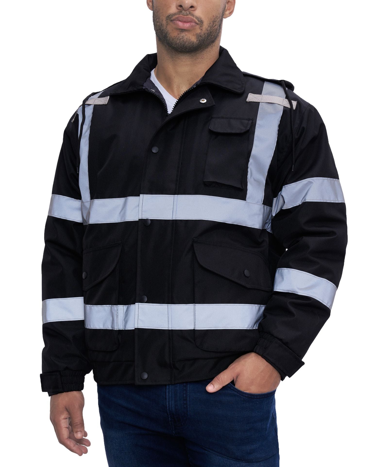 UPA562 HiVis Quilt Lined Bomber Jacket
