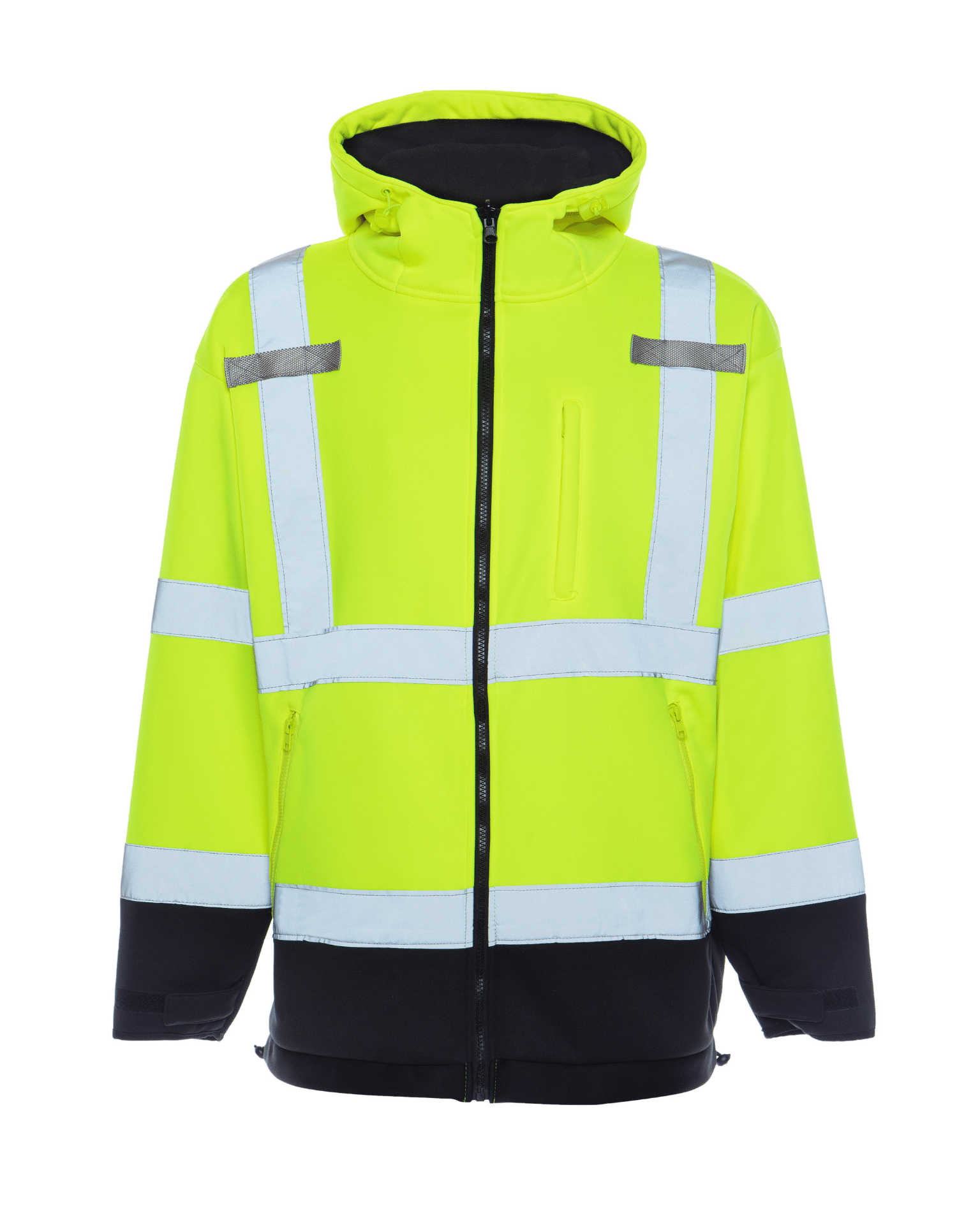 ASNI Class 3 High Visibility fleece lined polyamide fabric with teflon protection soft shell jacket by Utility Pro