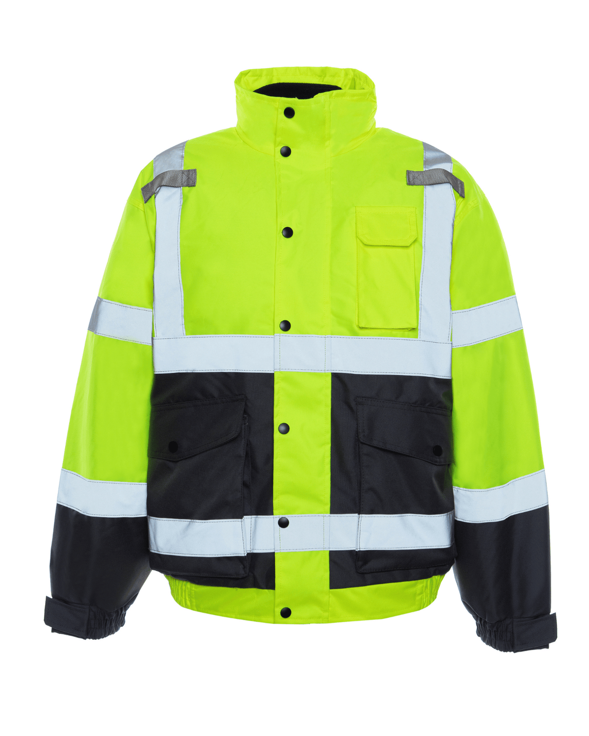 UHV563 HiVis Bomber Jacket with Removable Fleece &amp; Teflon Fabric Protector - Yellow