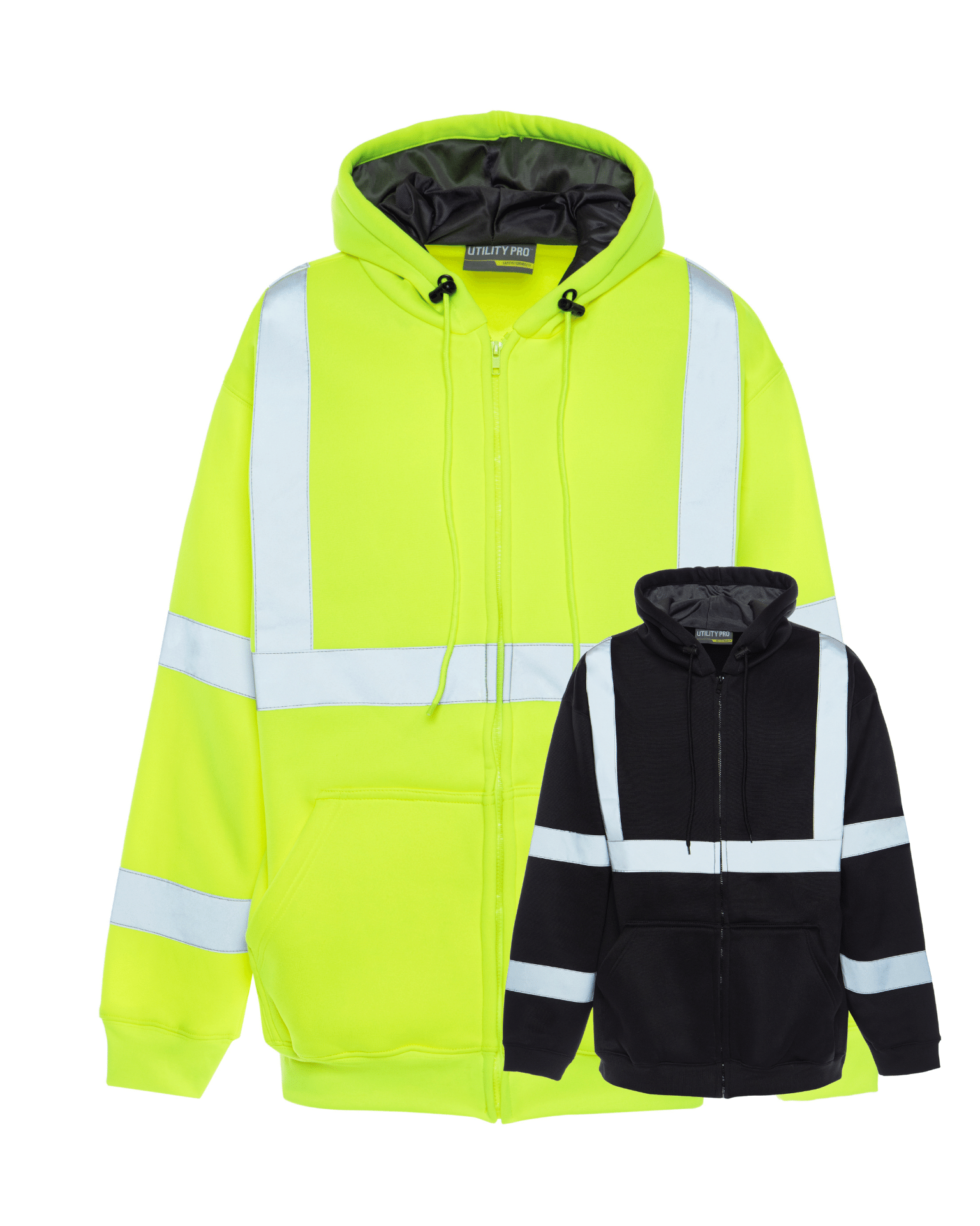 ANSI Class 3 High Visibility sweatshirt soft shell breathable safety striped by Utility Pro