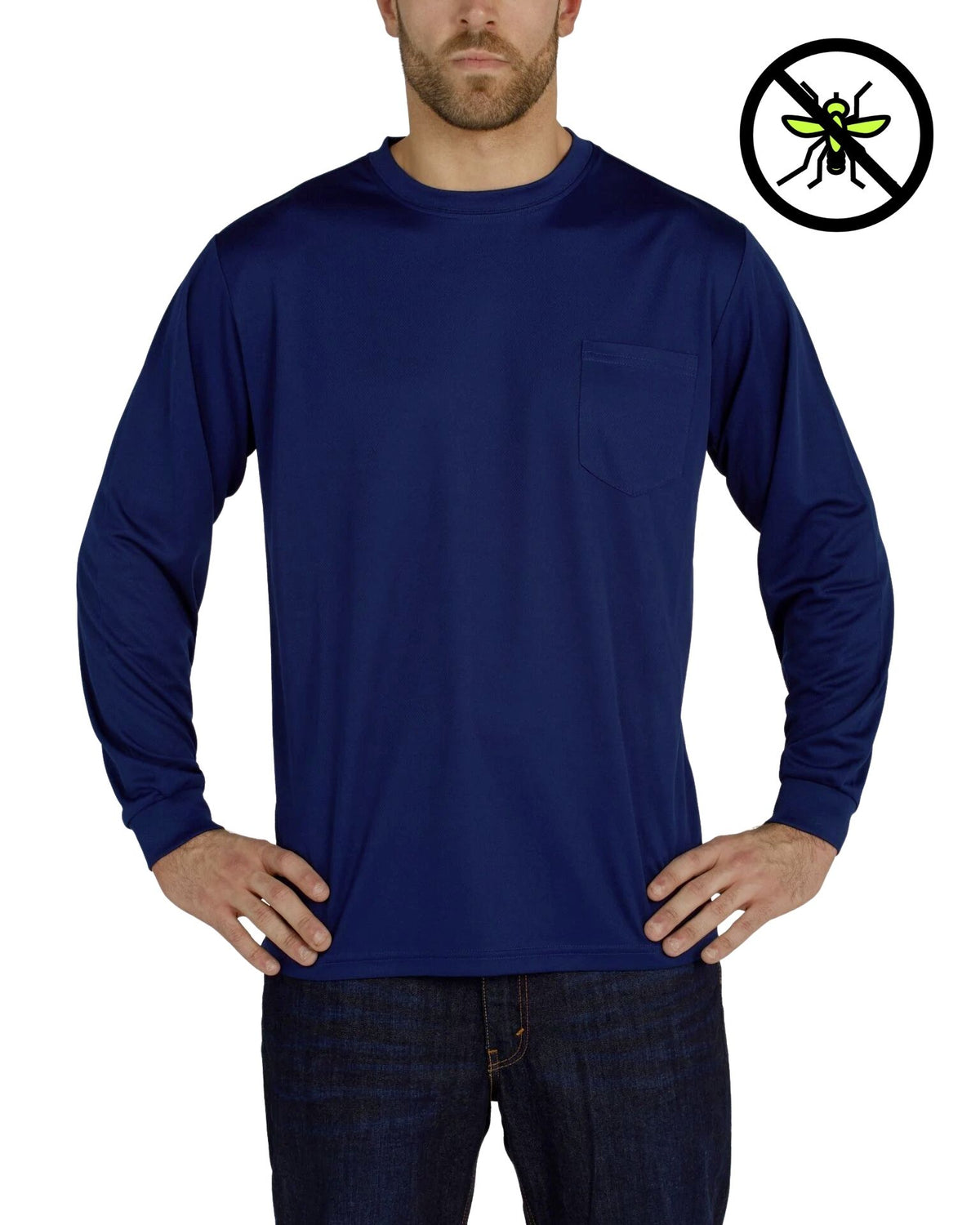 UHV856 Long Sleeve Knit Shirt  - Protected with PERIMETER™ Insect Guard