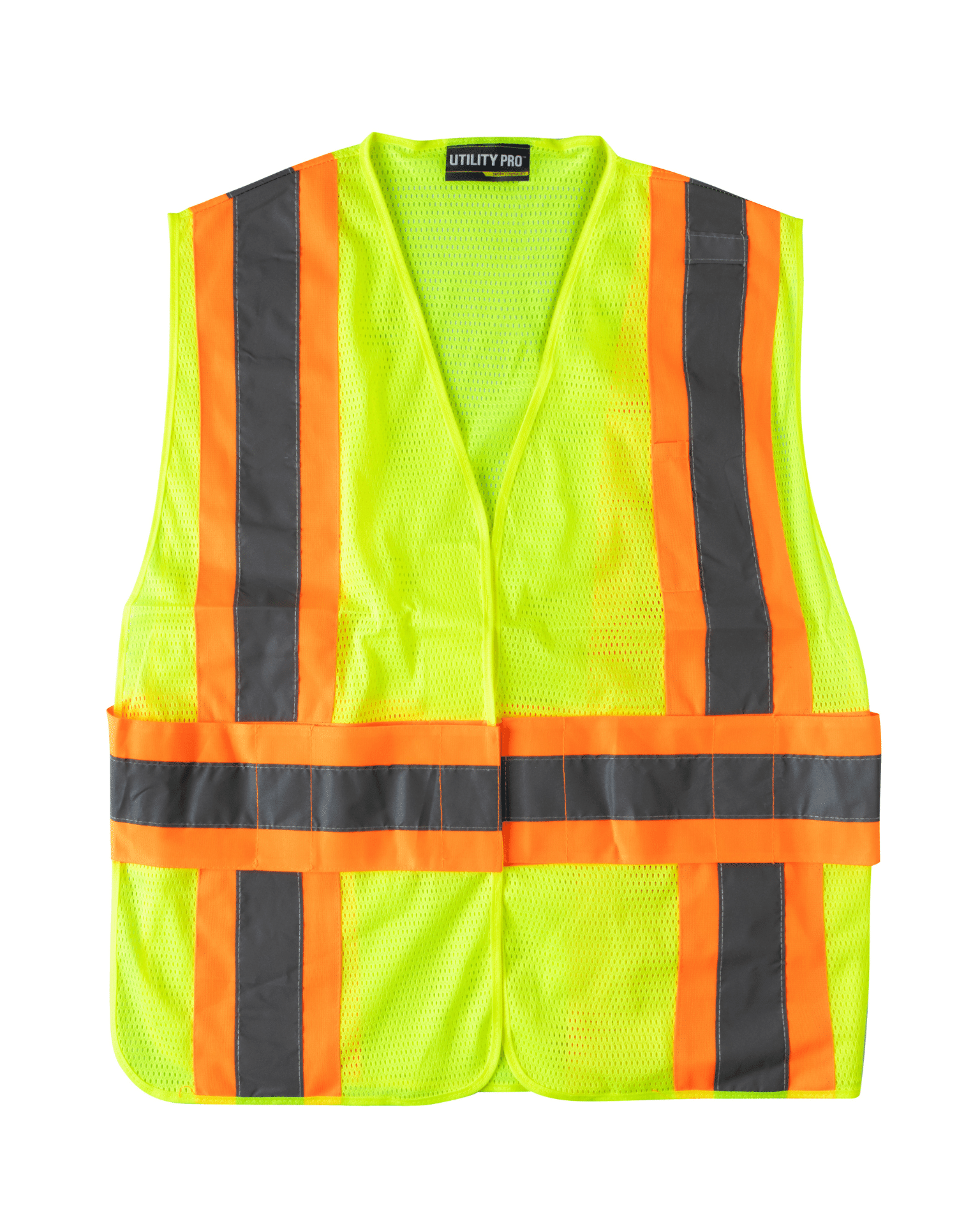ANSI Class 2 High Visibility safety striping lightweight mesh vest by Utility Pro