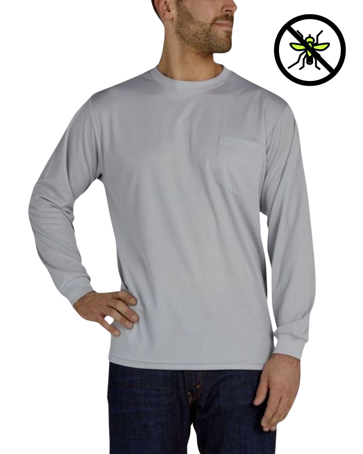 UHV856 Long Sleeve Knit Shirt  - Protected with PERIMETER™ Insect Guard
