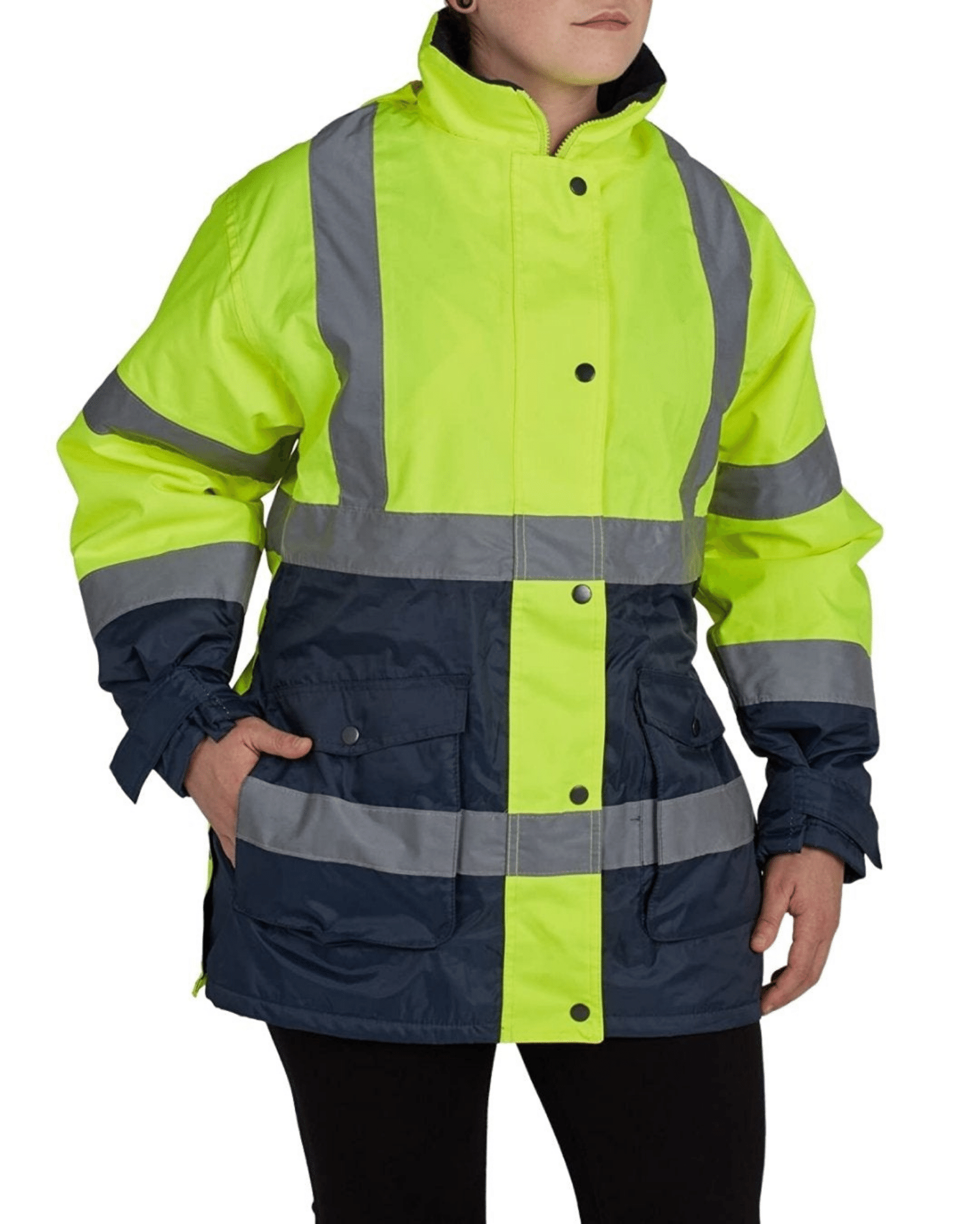 ANSI Class 2 High Visibility Women's teflon protected micro-fleece lined parka by Utility Pro