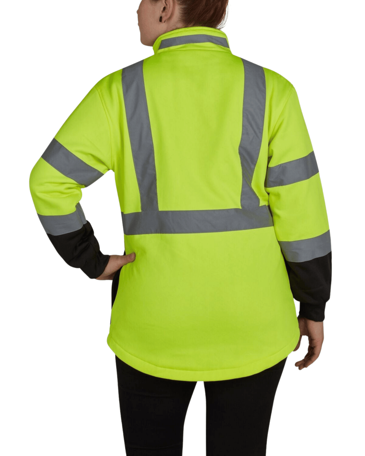 UHV667 HiVis Women&#39;s 1/4 Zip Soft Shell