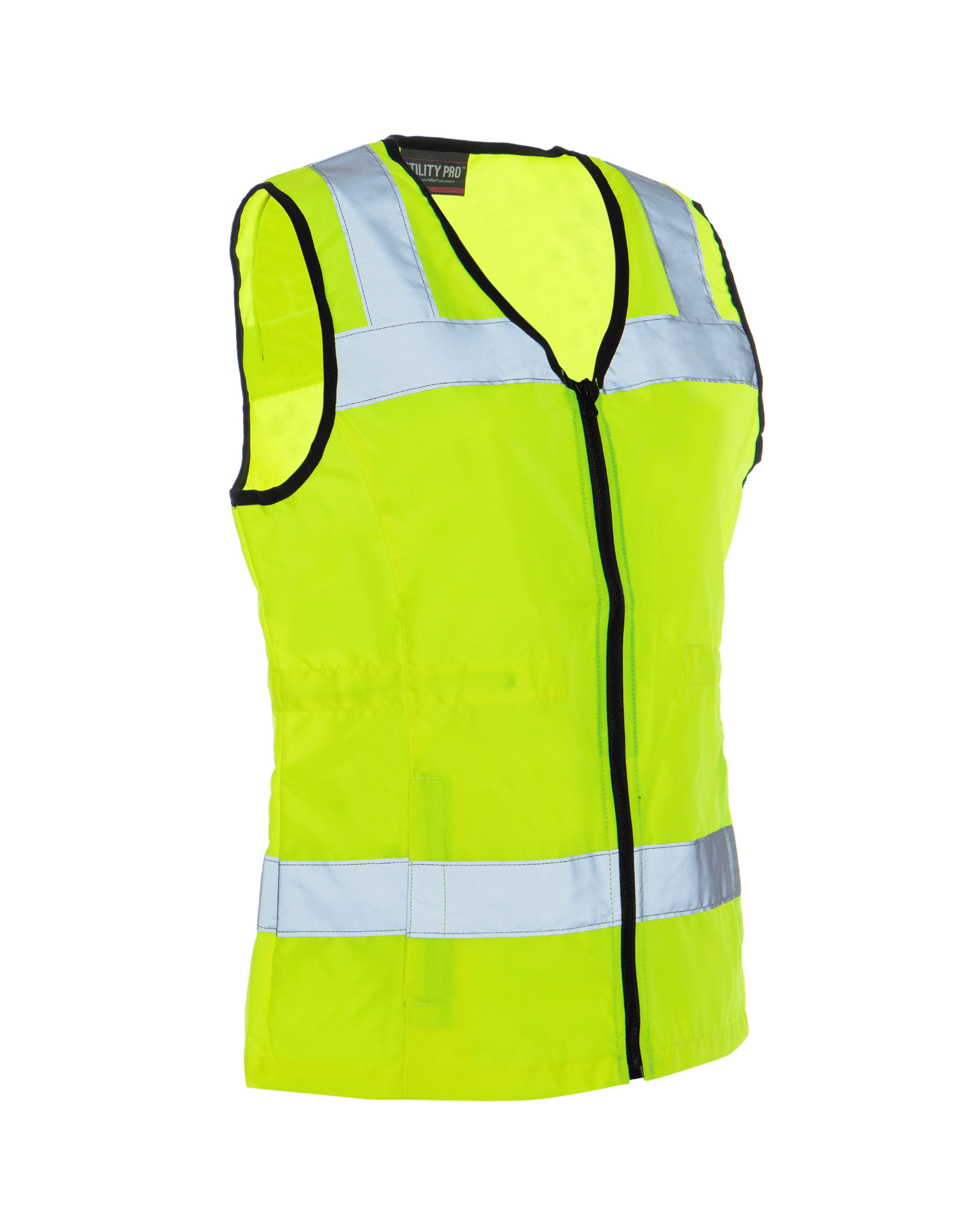 ANSI Class 2 High Visibility Women's ergonomic water repellent nylon safety vest by Utility Pro