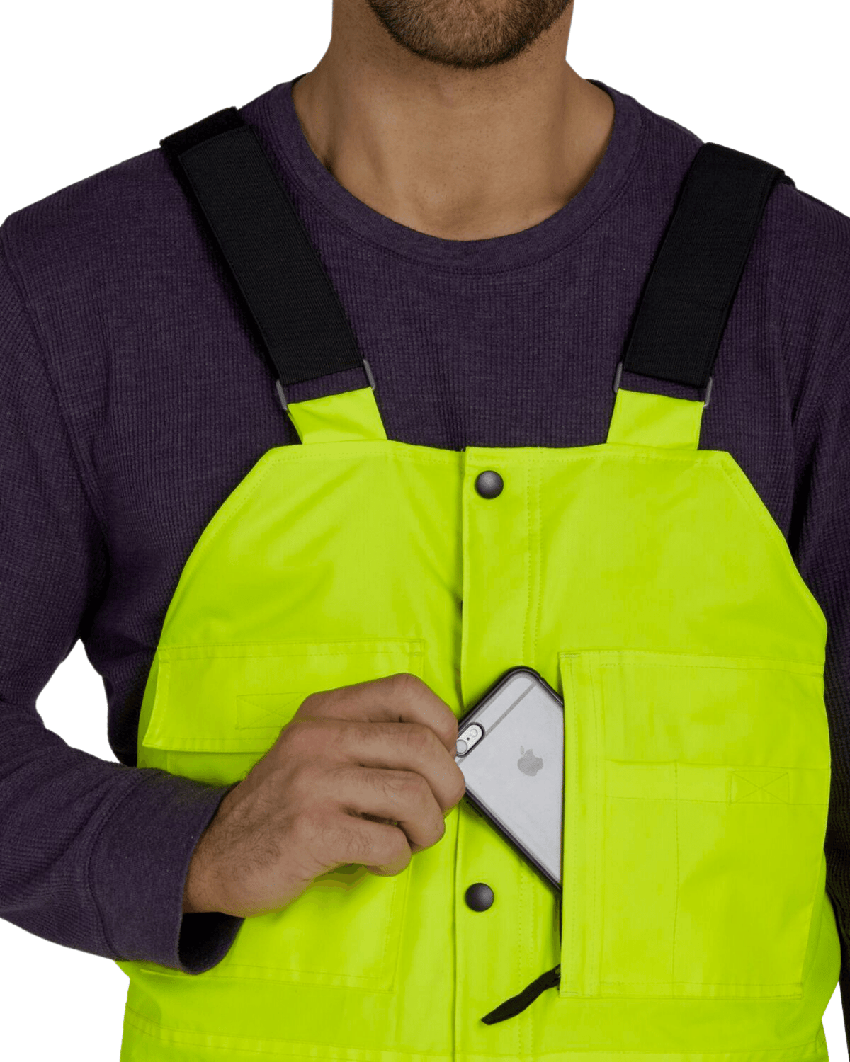 UHV500 HiVis Lined Bib Overalls