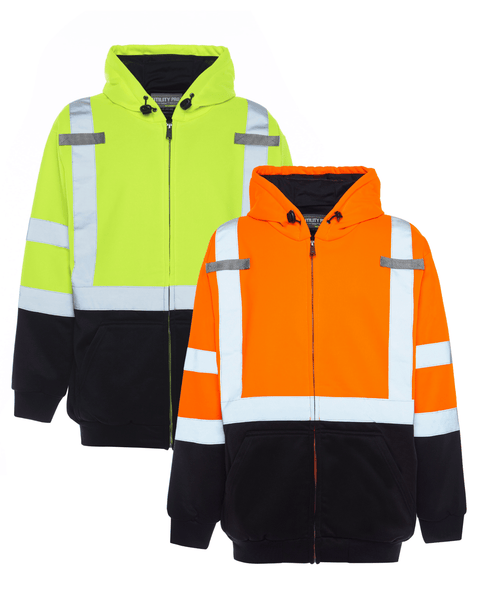 Hi vis full zip hoodie deals