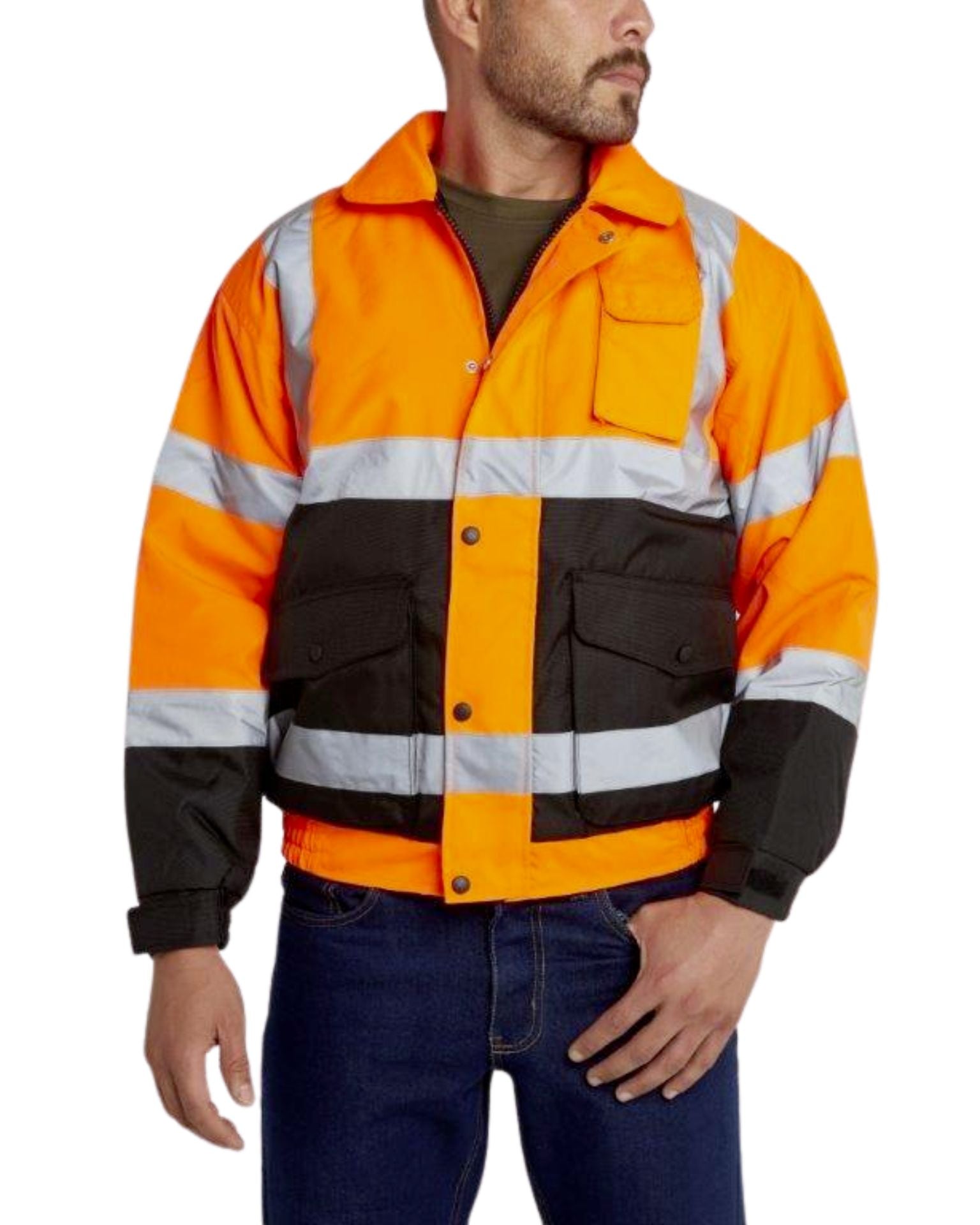 ANSI Class 3 High Visibility quilt lined bomber jacket by Utility Pro