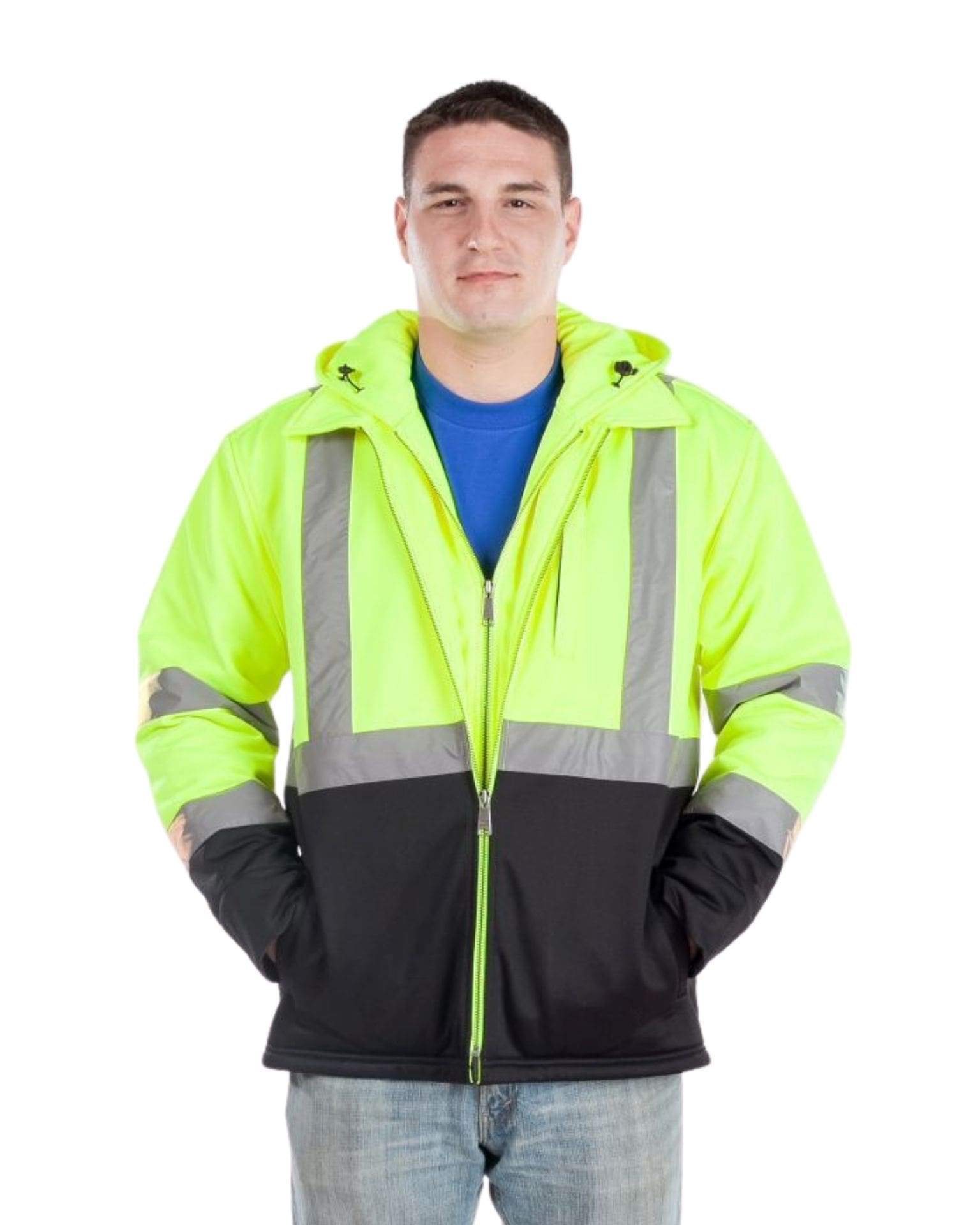 UHV801 HI VIS SOFTSHELL INDUSTRY JACKET - Utility Pro Wear