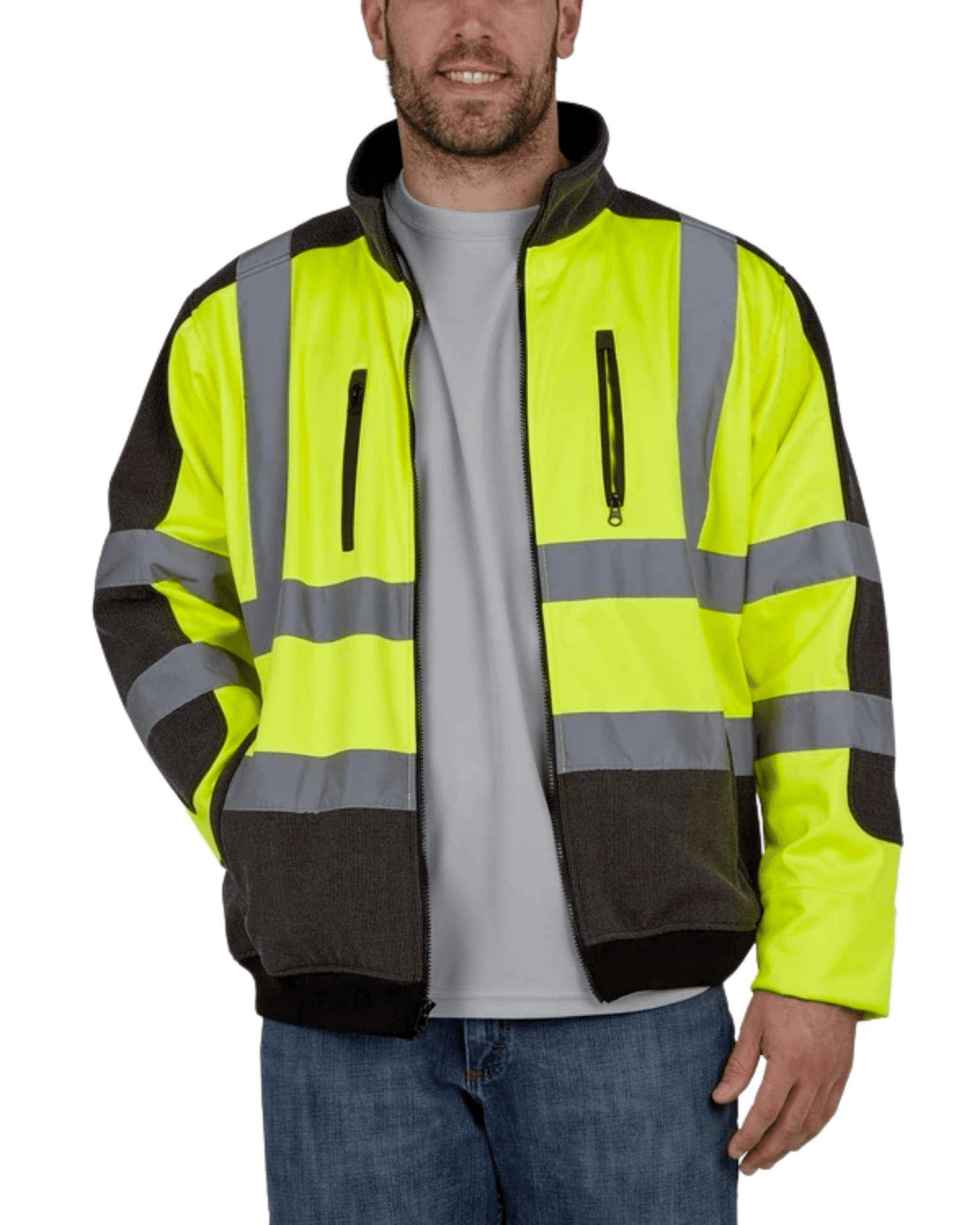 UHV828 HiVis Sport Soft Shell Jacket with WARM UP Lining