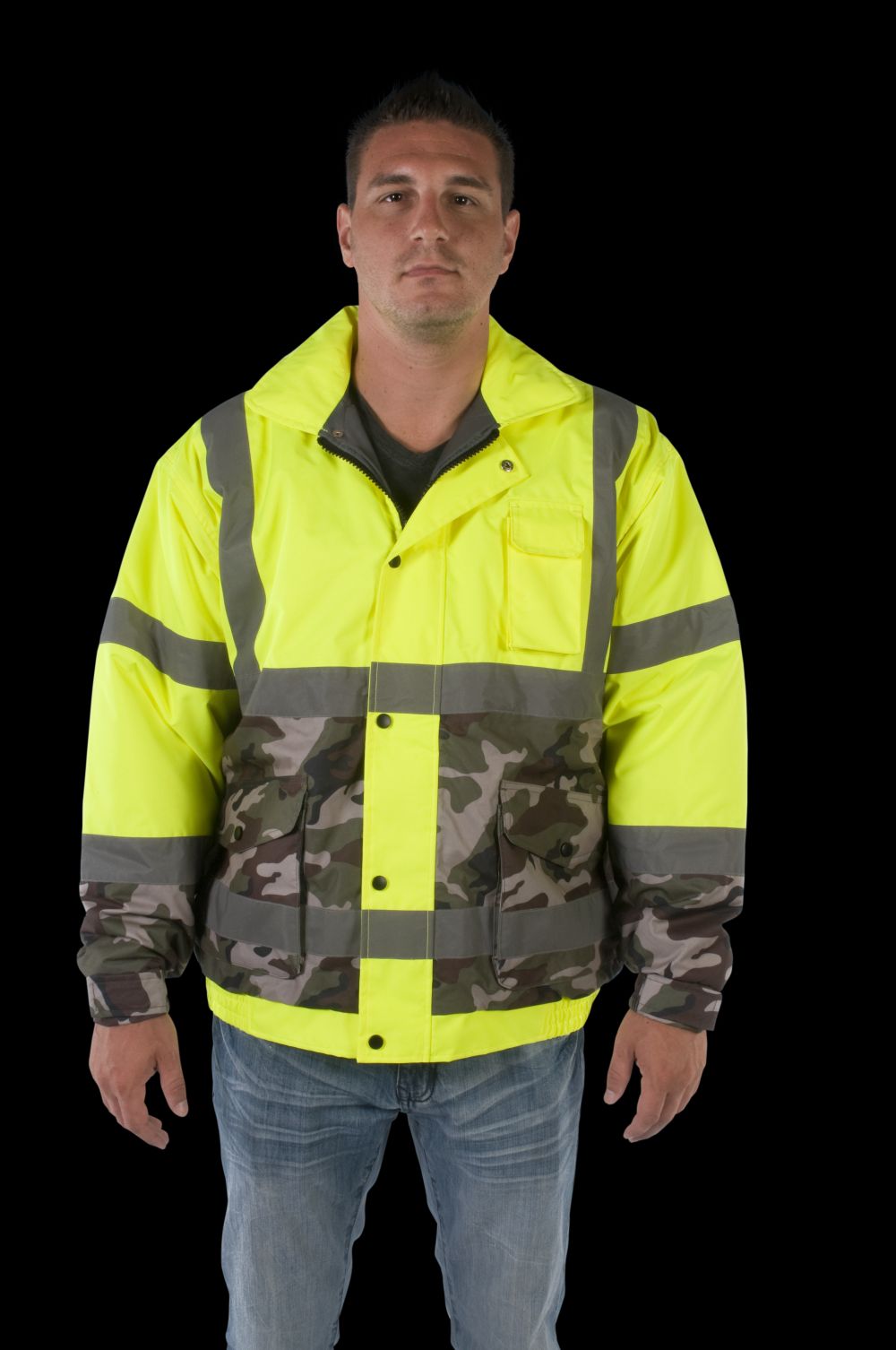 UHV561 Hi Vis Bomber Jacket w/ Camo Pant - Utility Pro Wear