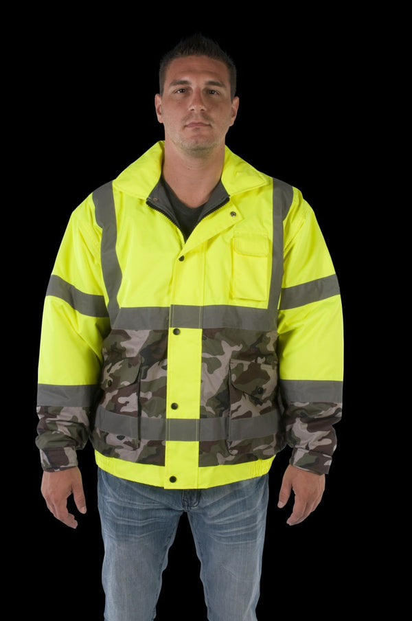 Highly Visible Yellow Bomber Jacket